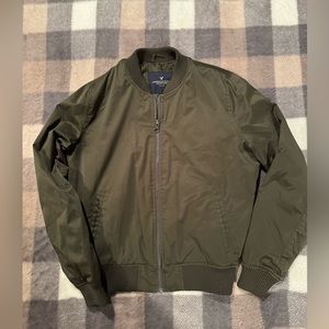 american eagle olive bomber jacket
